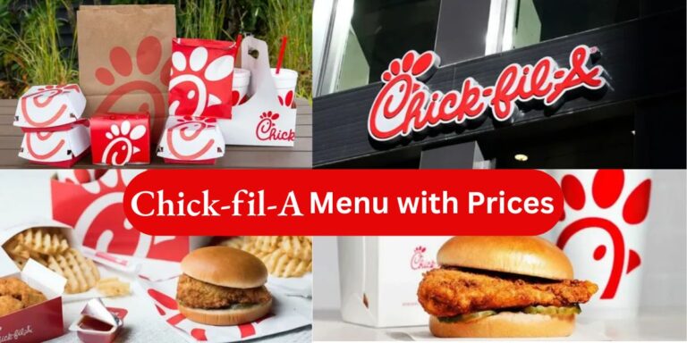 Chick-fil-A menu with prices